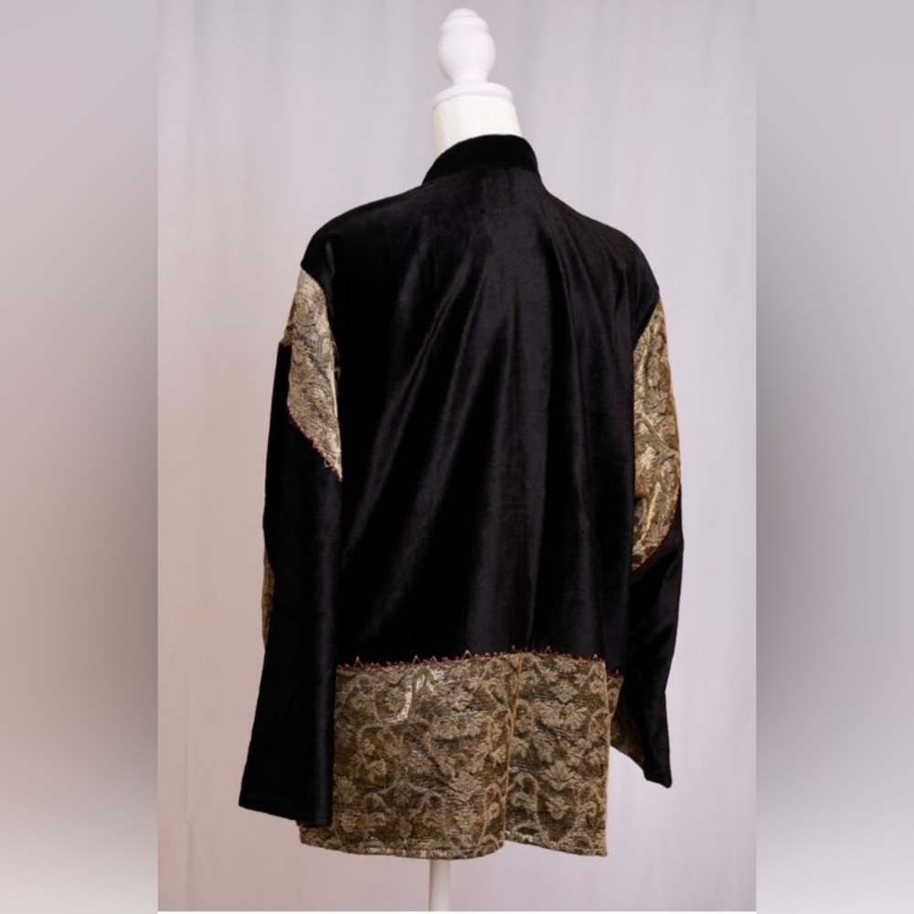 Patchwork Vintage Boho Velvet Multicolor Jacket - Picture 2 of 4